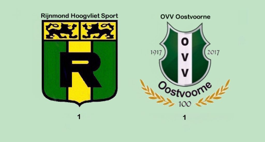 Rijnmond Hoogvliet Sport eindigt 2019 met gelijkspel tegen OVV