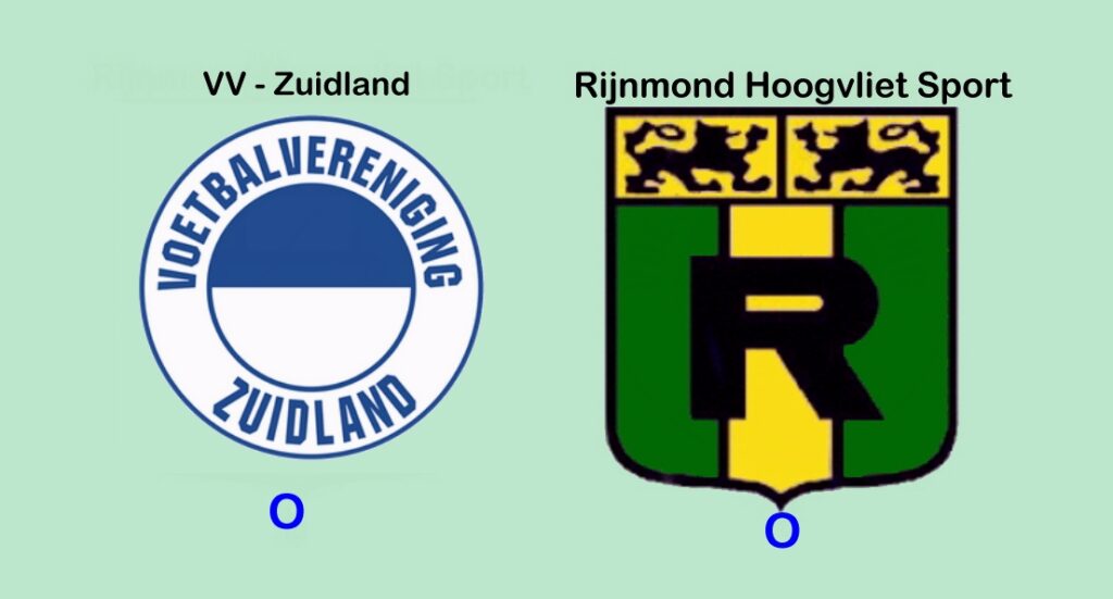 Rijnmond HS komt goed weg bij Zuidland: 0-0