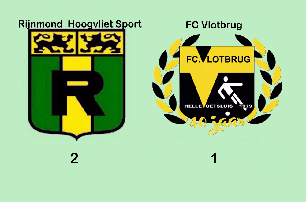 Rijnmond Hoogvliet Sport – Vlotbrug: 2-1